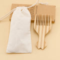 High Quality Eco-friendly Natural Bamboo Wood Stripe Shape Wide-tooth Hair Comb Detangling Hair Private Label Comb
