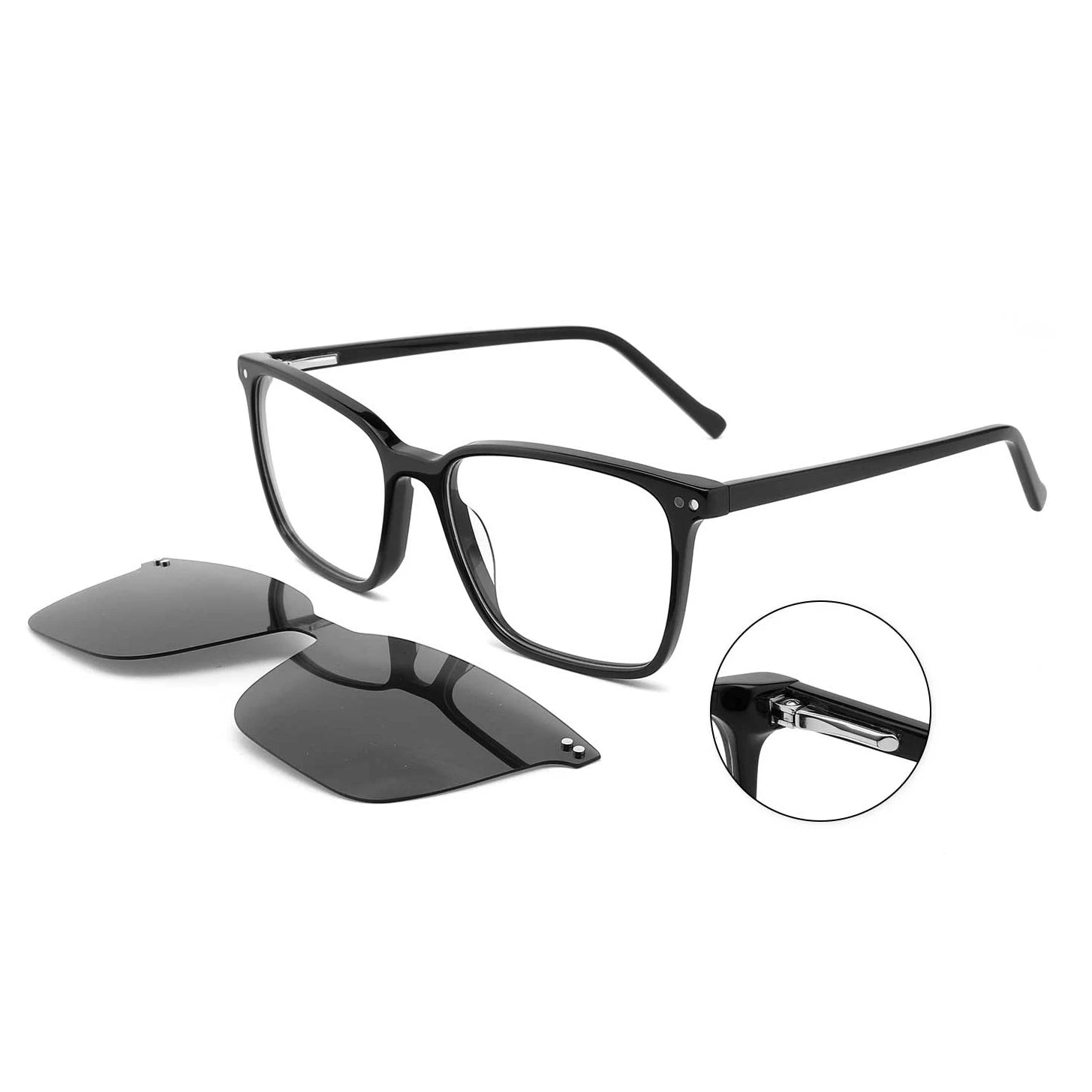 2025 High Quality Clip Sunglasses New Sports Men and Women Big Frame Retro Glasses Factory Direct Sales