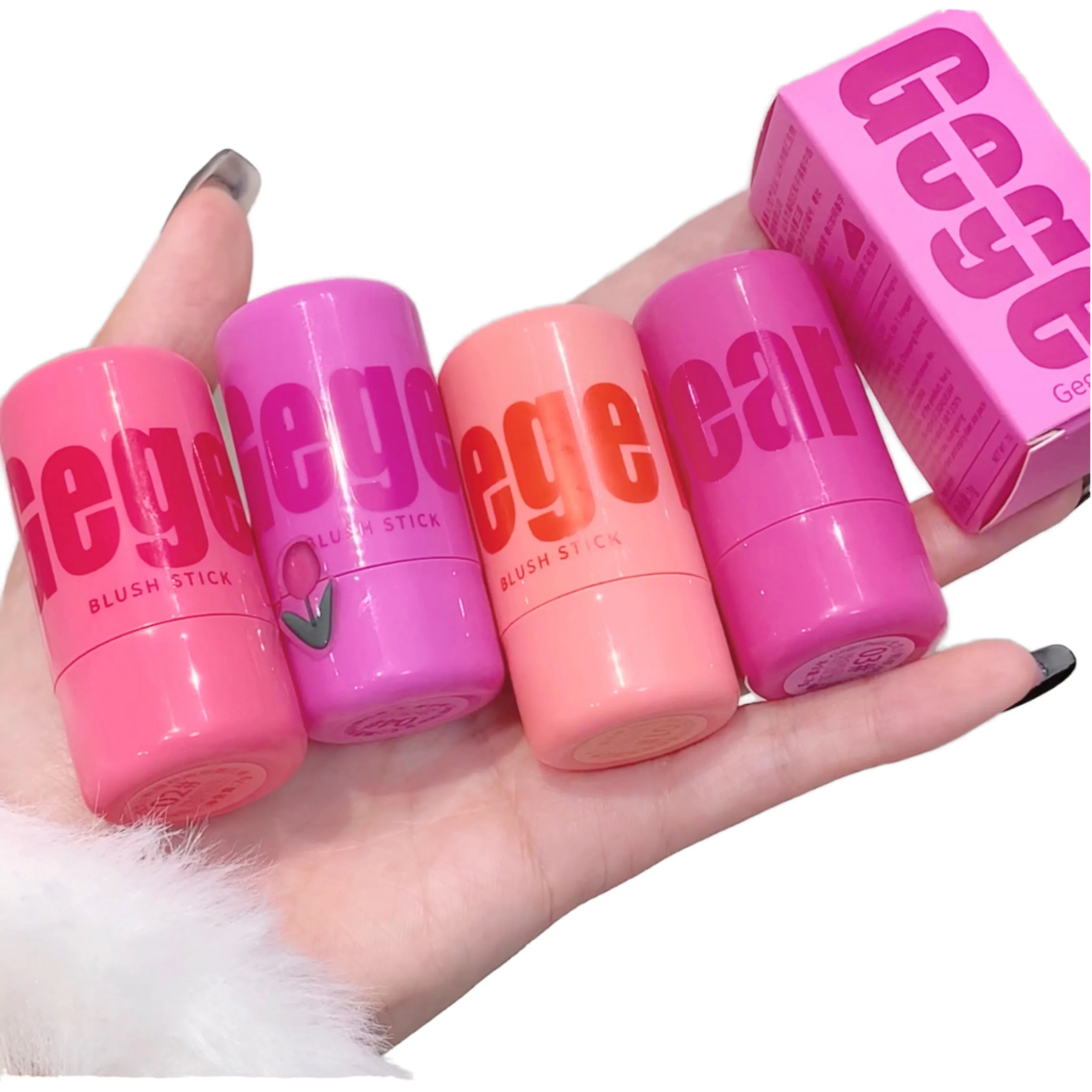 Water Jelly Tint Blush Stick Cooling Milk Makeup Sheer Lip & Cheek Stain Multi-function Milk 1000+ Swipes Per Stick