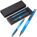 Custom Logo Promotion Soft Rubber Plastic Touch Luxury Ball Pen Business Office Sports Customize Metal Stylus Ballpoint Pens