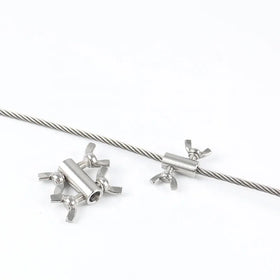 Cable Accessories Gripper Manual Lock Catch Fasteners butterfly Buckle for 304 Stainless Steel Wire Rope Clip