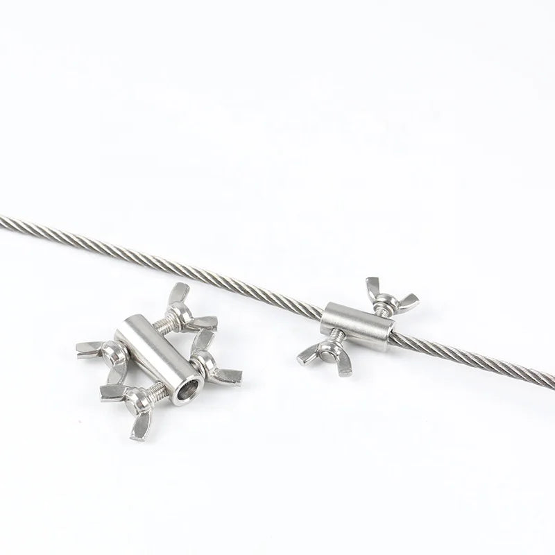 Cable Accessories Gripper Manual Lock Catch Fasteners butterfly Buckle for 304 Stainless Steel Wire Rope Clip