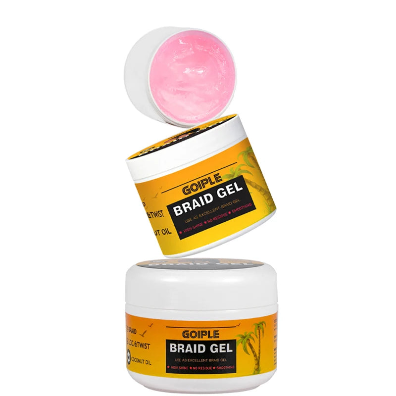 Twists and Locs Gel for Black Girls Curly Frizzy Hair Braid Styling Wax Natural Organic Hair Finishing Slick Gel Edge Braid Gel
