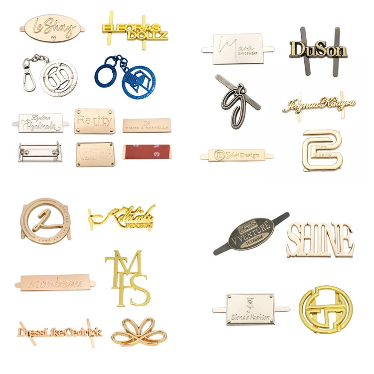 Factory Price Engraved Metal Tag Custom Handbags Metal Logo Plate Label for Bag Shoes