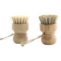 Custom Logo Kitchen Bamboo Sisal Brush Bamboo Wooden Coconut Sisal Cleaning Dish Bottle Pot Brush