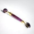 DIY Roselyn Boutique Anti Aging Real Amethyst Jade Roller Gua Sha Skin Care Roller Tool Set