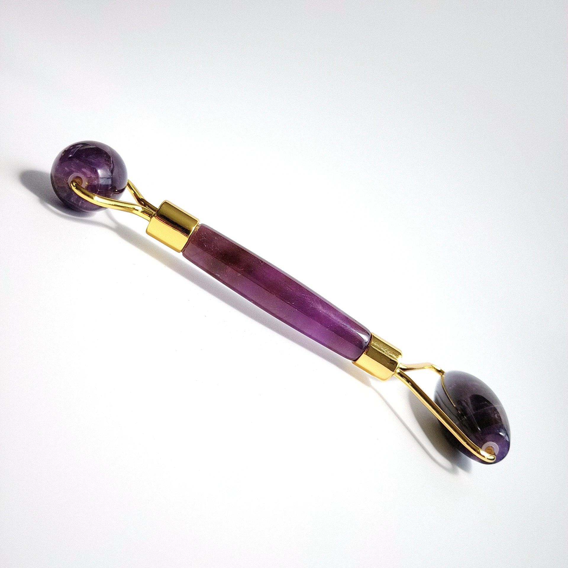 DIY Roselyn Boutique Anti Aging Real Amethyst Jade Roller Gua Sha Skin Care Roller Tool Set
