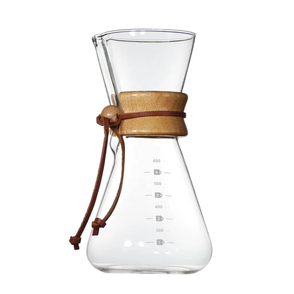 Z Wholesale Individual Packaging Classic Series 600ml Pour Over Glass Coffee Maker CH3