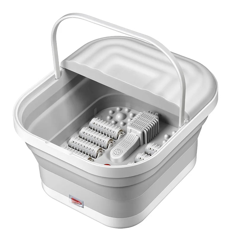 Portable Foldable Foot Bath Tub Constant Temperature Heating Roller Massage Ball for Relaxing Soak & Spa