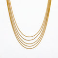 JOOLIM 18k Gold Plated Multi-Layer Snake Chain Necklace Dainty and Trendy for Gift or Anniversary