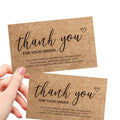 Custom Recycled Paper Custom Fancy Design Offset Printing Craft Paper Thank You Card for Small Business