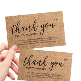 Custom Recycled Paper Custom Fancy Design Offset Printing Craft Paper Thank You Card for Small Business
