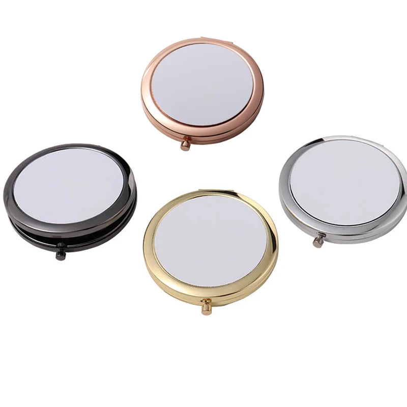 Custom DIY Sublimation Round Small Mirror Blank Pocket Mirror Blank Customized Mirror