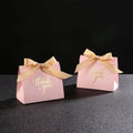 Custom Printing Luxury Thank you Small Wedding Favors Gift Paper Packaging Bag Candy Chocolate Bags with Bow