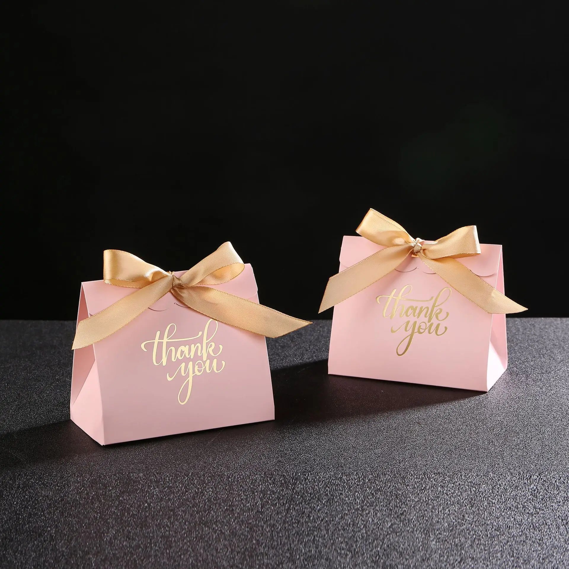 Custom Printing Luxury Thank you Small Wedding Favors Gift Paper Packaging Bag Candy Chocolate Bags with Bow
