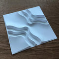 Factory Eco-Friendly Wallboard Interior Decoration Pvc White Wavy Wall Design 3D Wall Panel