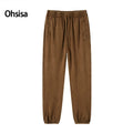 Ohsisa 2026 Men's Casual Street Fashion Brand Batik Old Loose Wash Water Retro Pants Mid-Waist Straight Pattern Made Worsted