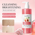 Wholesale SADOER Deeply Cleansing Skin Care Bath Lotion Brightening Peach Scrub Shower Gel for Body Wash MegaBDM