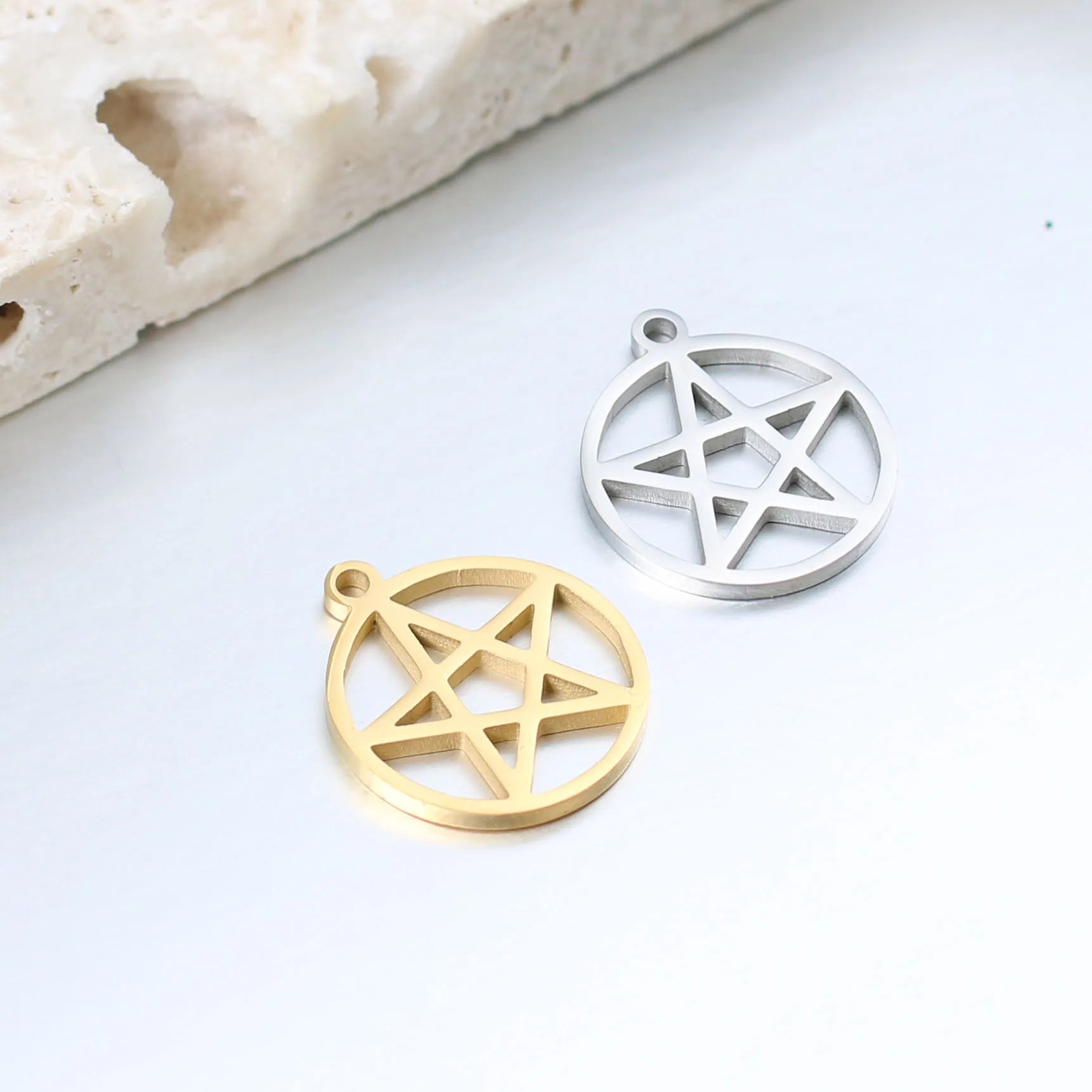 Stainless Steel Tarot Design Star Charm DIY Waterproof Charm Without Chain