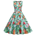 Plus Size Elegant Womens Floral Print Dress Evening Party Casual Dress Summer Sleeveless Flower Sundress
