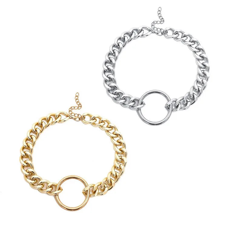 Newest Silver Statement Collar Necklace Punk Chain Chunky Necklaces for Women