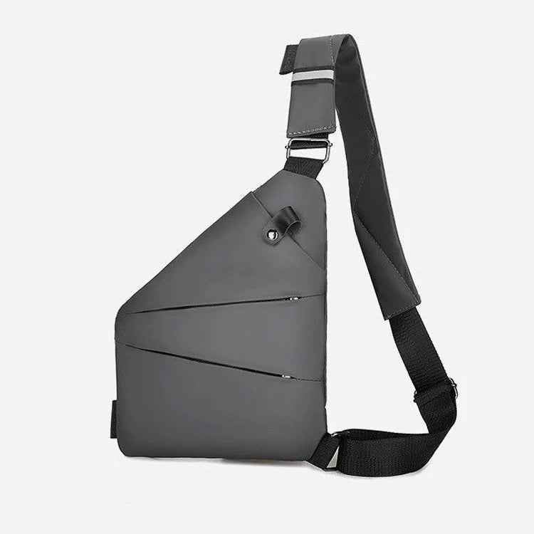 Men's Fashion Anti-Theft Slim Crossbody Fanny Pack Waterproof Gym Sport Chest Bag with Holster Waist Bag