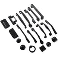 Minimalist Black Aluminum Alloy Bedside Table Handle Adjustable Cabinet Pulls for Kitchen Furniture Wardrobe Drawer Door Handles
