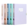 Morandi Color PP Folders Office School Files Storage A4 Paper Binder Clip Lever File Folder