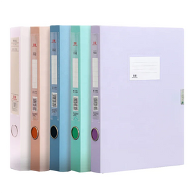 Morandi Color PP Folders Office School Files Storage A4 Paper Binder Clip Lever File Folder