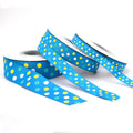 Factory Direct Custom 7/8 Inch Double Face Grosgrain Ribbon 100% Polyester with Dots for Fashionable Gift Wrapping