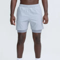 OEM Custom Logo Summer Quickly Dry 2 in 1 Fitness Workout Shorts Lightweight Training Sports Gym Athletic Jogger Shorts for Men