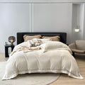 Winter Warm Velvet Comforter Duvet Cover Bed Linen Embroidery Patchwork Pillowslip Solid Color Coverlets White Bedding Set