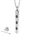 Metal Crafts Pet Cremation Pendant for Ashes Dog Cat Paw Print Pendant for Ashes Holder Pet Urn Pendant