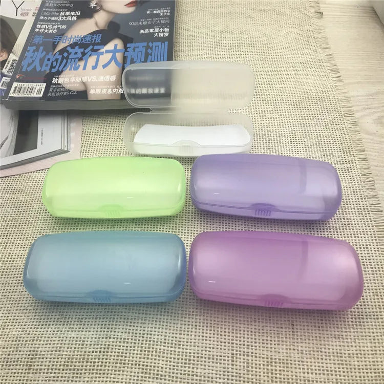 Newest Fashionable Transparent Reading Glasses Box Packaging Simple Portable Plastic Custom Colorful Eyeglasses case Wholesale