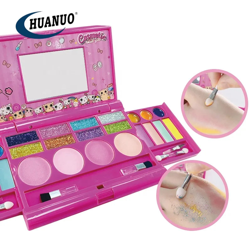 Wholesale Factory Low Price Girls Pretend Dressing up Princess Cosmetic Palette Product Set Non-toxic Toys Kids Makeup Kit