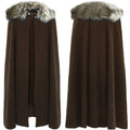 Minthson Men s Medieval Costume Cloak Winter Fur Collar Cosplay Cape Coat High Quality Gothic Women Cape
