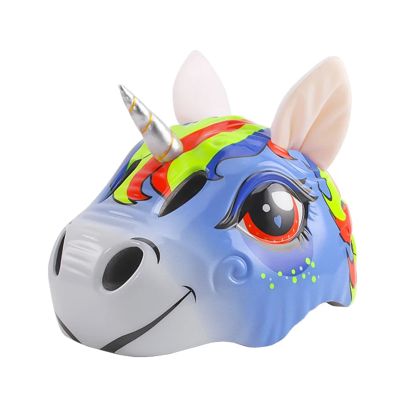 KINGBIKE CPSC Children's Dual Sport ABS+PC Helmet Creative Unicorn Cartoon Design for Bicycle & Scooter Riding Outdoor Sports