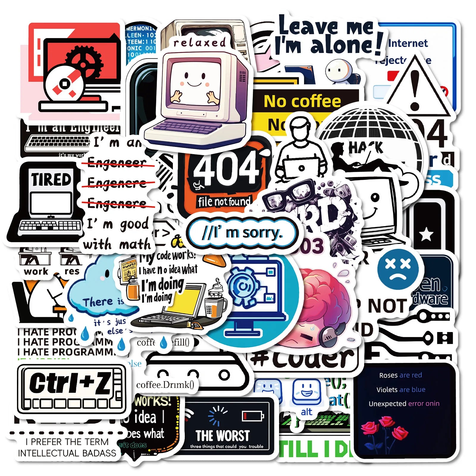 2025 NEW 50PCS Dark Web Engineer Programmer Programming Sticker