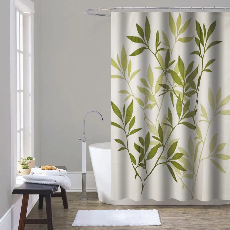 Wholesale Custom Polyester Waterproof Pattern Printed Shower Curtain for Bathroom