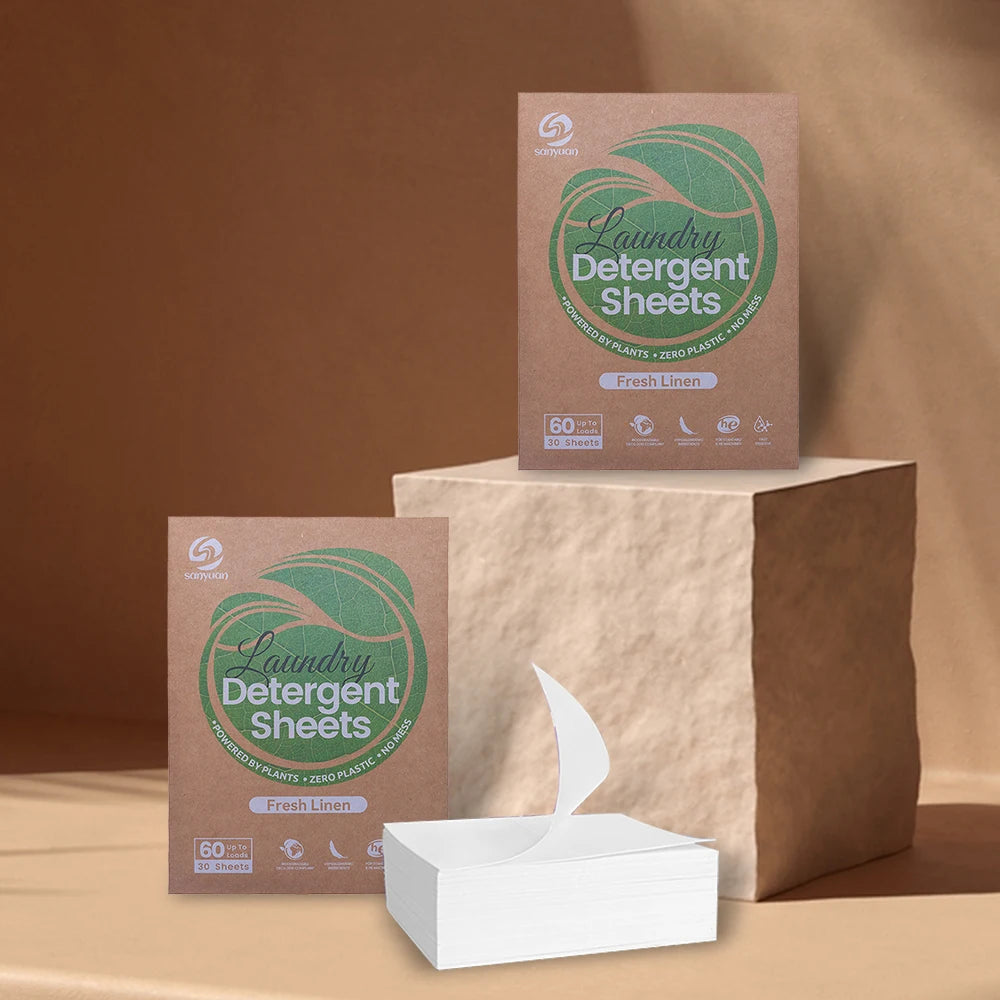 High Quality Tides Washing Detergent Sheets with Home Travel Gentle Non Toxic Plastic-free Laundry Sheets Strips Eco Friendly