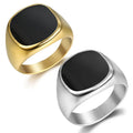 Wholesale Factory Price 316L Gold Stainless Steel Fashion Jewelry Personalities Bright Surface Enamel Oval Cut for Wedding Bands