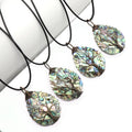 Huiying Tree of Life Necklace Abalone Shell Silver Pendant Women Fashion Jewelry Necklace Pendant Tree of Life Shell Jewelry