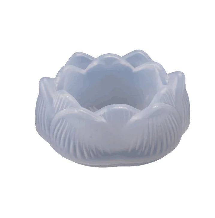 Lotus Candle Holder Mold Flower Ashtray Silicone Mold for Resin