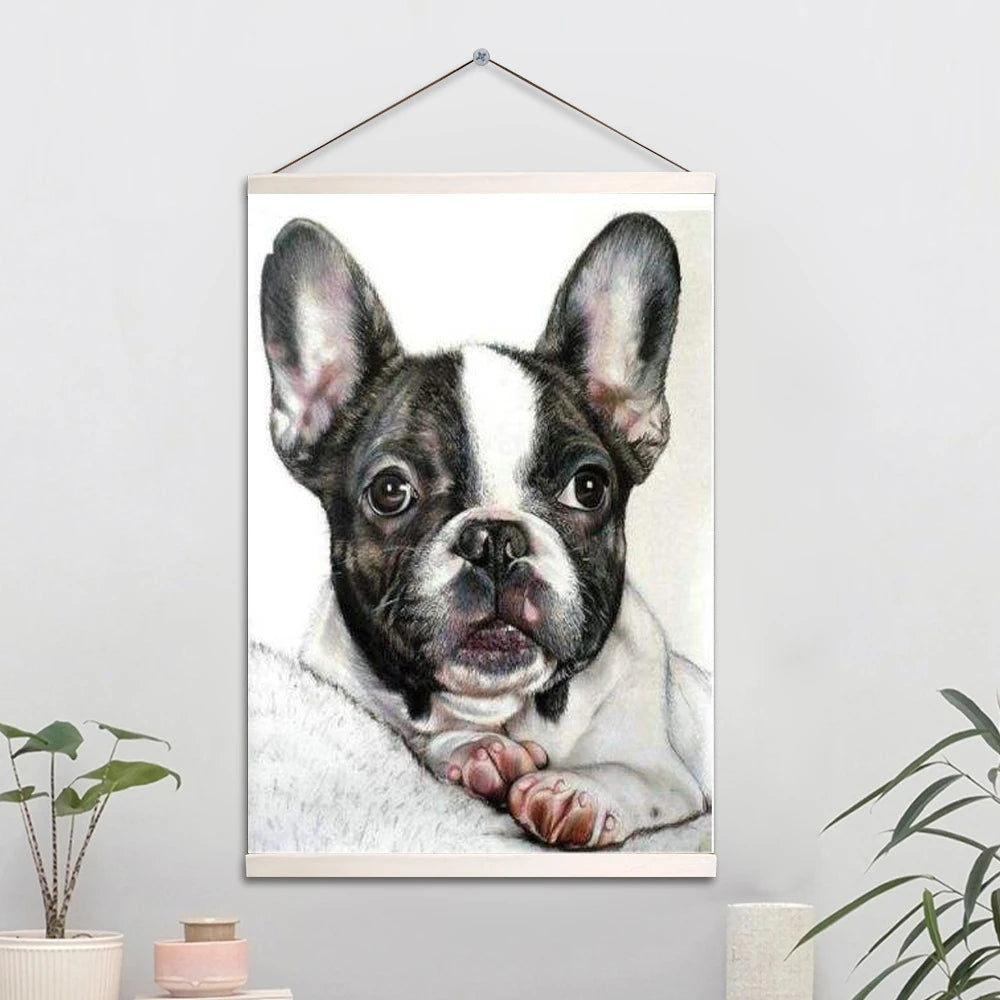 Animals Diamond Painting Kits 5D DIY Full Square/Round Diamond Painting Colorful French Bulldog Dog Home Decor Wall Art Gifts