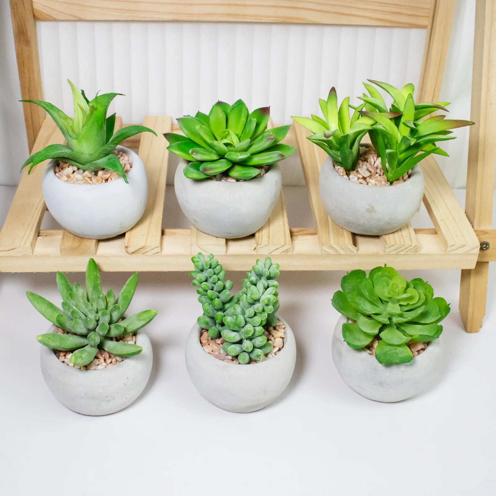 New Artificial Plastic Ceramic Succulent Pots Desk Center Piece Cute Decoration Realistic Unique Succulent Pots