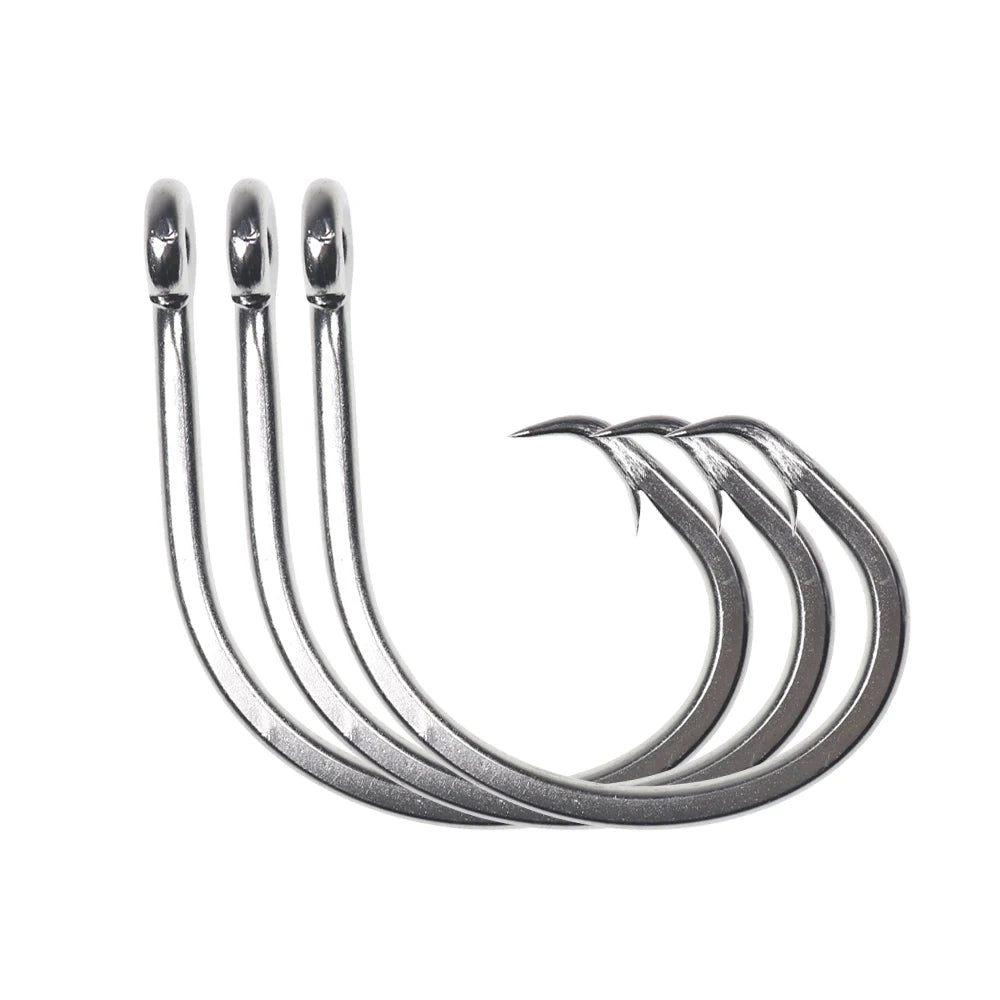 6/0 - 18/0 Saltwater Fishing Stainless Steel Circle Hook Big Game Bait Hook Deep Sea Tuna Shark Halibut Snapper Trolling Fishing