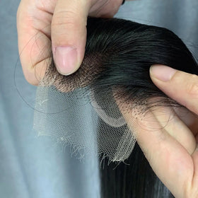 Cuticle Aligned Raw Virgin Hair 2x6 Hd Lace Closure Transparent Swiss Lace Thin Hd Closure Peruvian Human Hair Natural Color