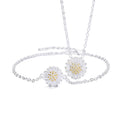 Wholesale Korean Version Flower Bracelet Necklace Set Simple Trend Fresh Small Daisy Bracelet for Women