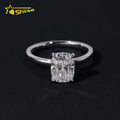 Fashion Women Jewelry Cushion Cut 3ct Moissanite Wedding Band 925 Sterling Silver Gold Plated Halo Set Engagement Women's Rings
