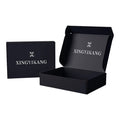 Customized Logo Black Folding Corrugated Box Hair Shipping Package Boxes Paper Mailer Box for Eyelash Hair Extension